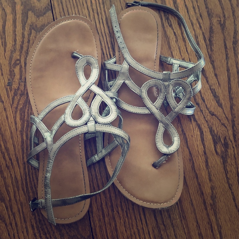 Silver sandals